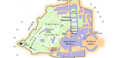 Kaart van die Vatikaan museum en sistynse kapel